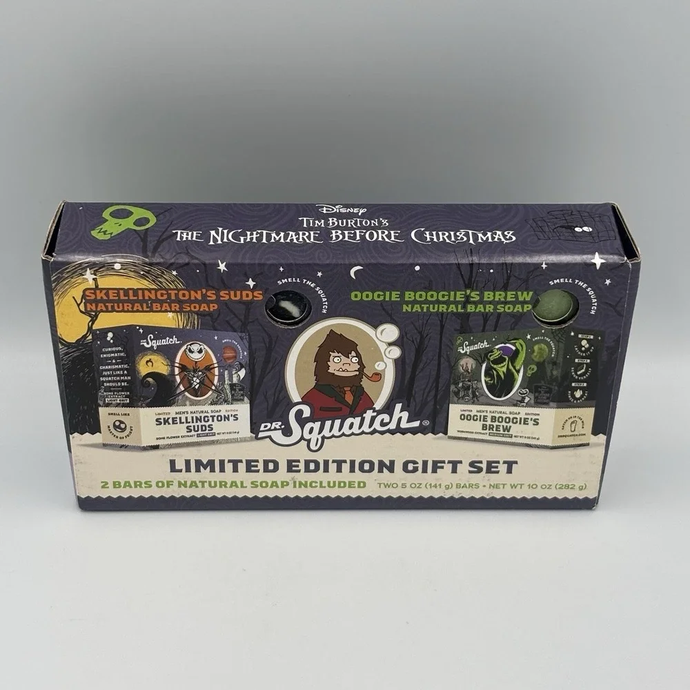 Dr Squatch Nightmare Before Christmas NBC Limited Edition‎ Gift Set 2 5 oz Bars